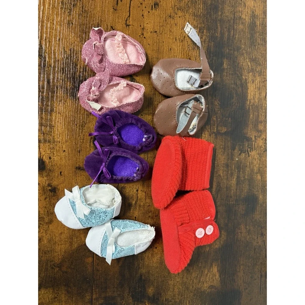 Lot Of Doll Shoes Flat Booties For 18